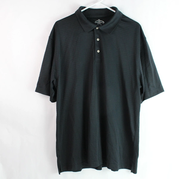 Champions Tour Black Short-Sleeve Polo Shirt Men's Size XXL