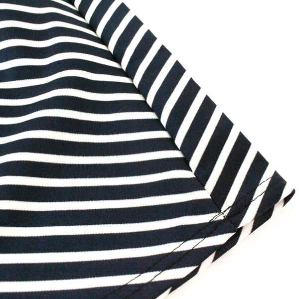 American City Wear Women's Midi Skirt Dark Blue White Striped Size L