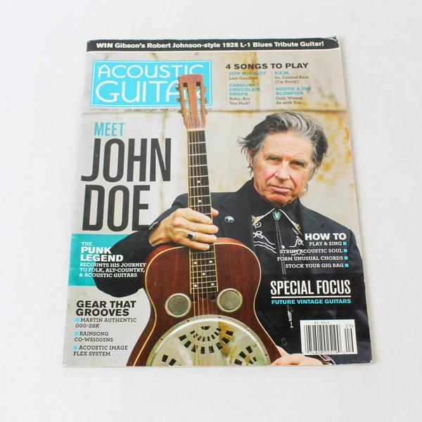 Acoustic Guitar Magazine Sept 2014 John Doe The Punk Legend - Pre-Owned