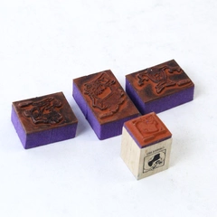 Lot Of 4 Warner Bros Tasmanian Devil Wood and Foam Mounted Ink Stamps Used
