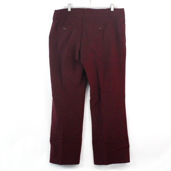 Dressbarn Petite Women's Burgundy Straight Leg Slacks Size 16P