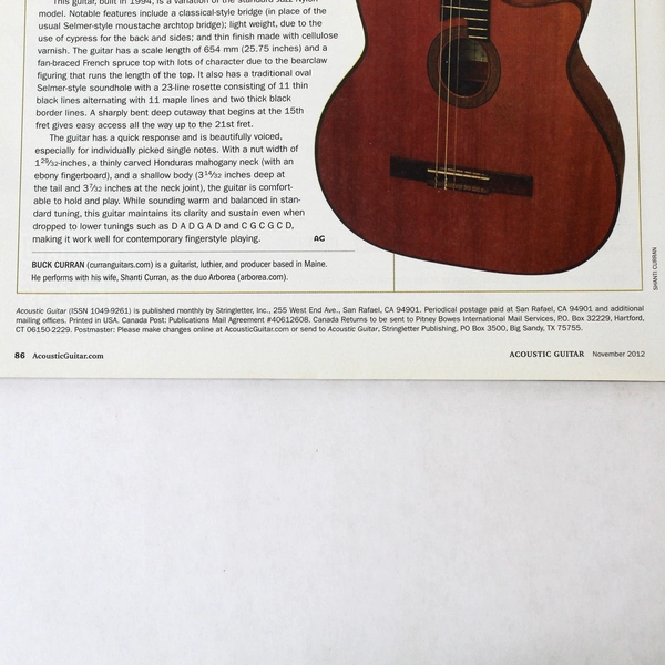 Acoustic Guitar Magazine November 2012 Andrew York Kelly Joe Phelps
