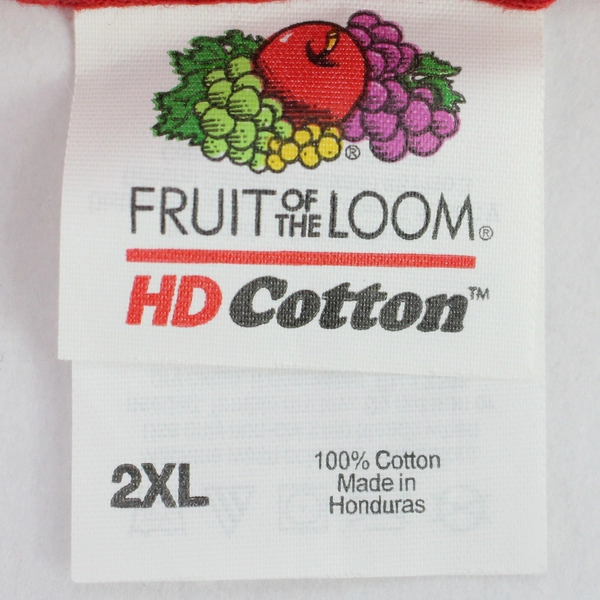 Fruit Of The Loom Red Christmas-Themed Cotton T-Shirt Adult Size 2XL