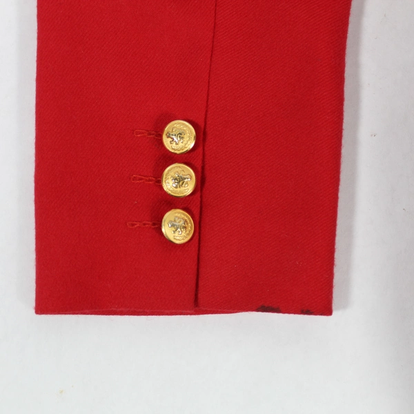 Vtg Charter Club Blazer Women's Size 12 Red 100% Wool Shell Long Sleeves