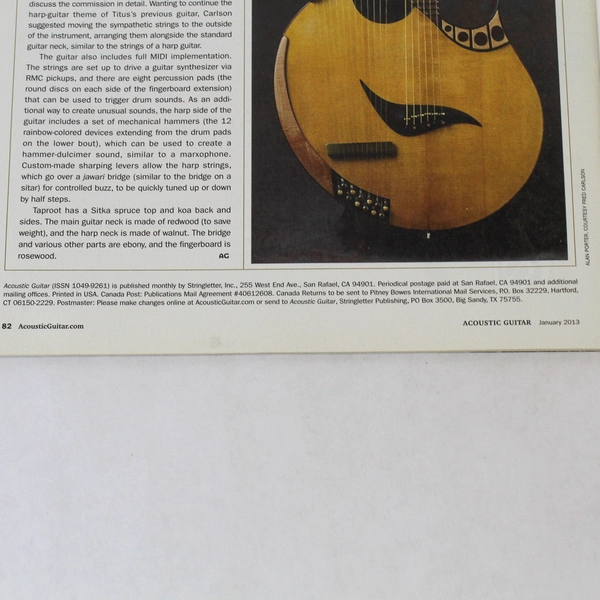 Acoustic Guitar Magazine January 2013 6 Working Musicians' Onstage Rigs