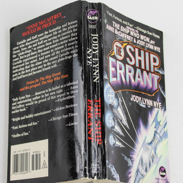 The Ship Errant by Jody Lynn Nye 1996 Baen Sci-Fi Paperback Good Condition
