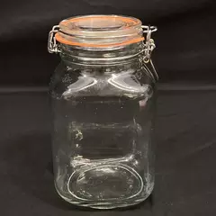 KIG Clear Glass Storage Jar With Bail Lid Made In Indonesia