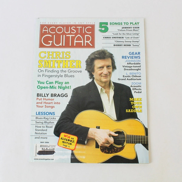 Acoustic Guitar Magazine May 2006 Chris Smither Billy Bragg Johnny Cash