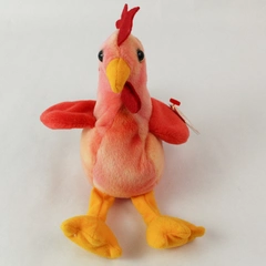 Ty Beanie Baby Doodle The Rooster Tye Dye 1996 Style #4171 PVC With Tag