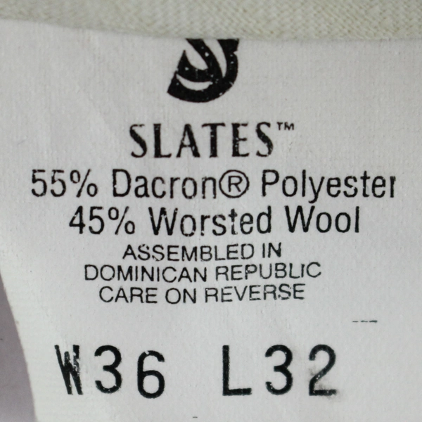 Slates Pleated Brown Dress Slacks Suit Pants Men's Size W36 x L32