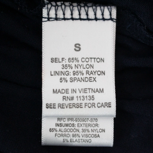 Leo and Nicole Women's Dark Blue Lacy Short Sleeve Blouse Size Small