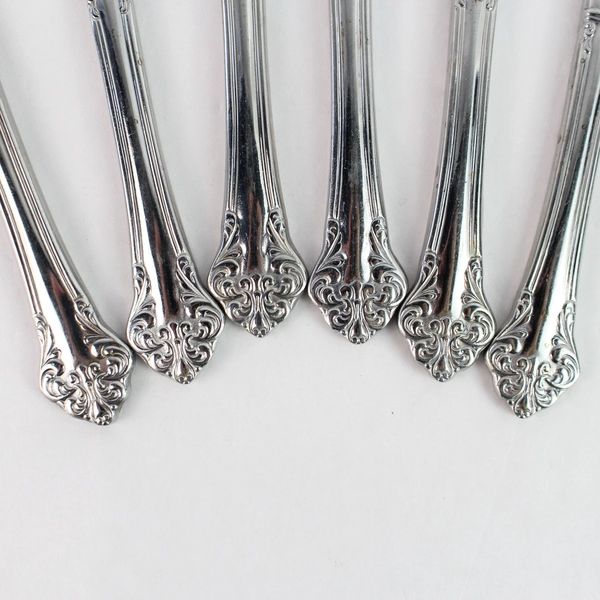 Set of 6 Reed & Barton Elegante Select Stainless Steel Dinner Knives 9"