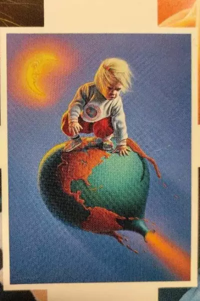 Vintage Jim Warren Pamela Peek Art Print Collage Wonders of Nature 11x8.5in