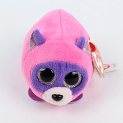 Ty Teenie Tys Pink Raccoon Rugger Beanie Plush 4" with Tags