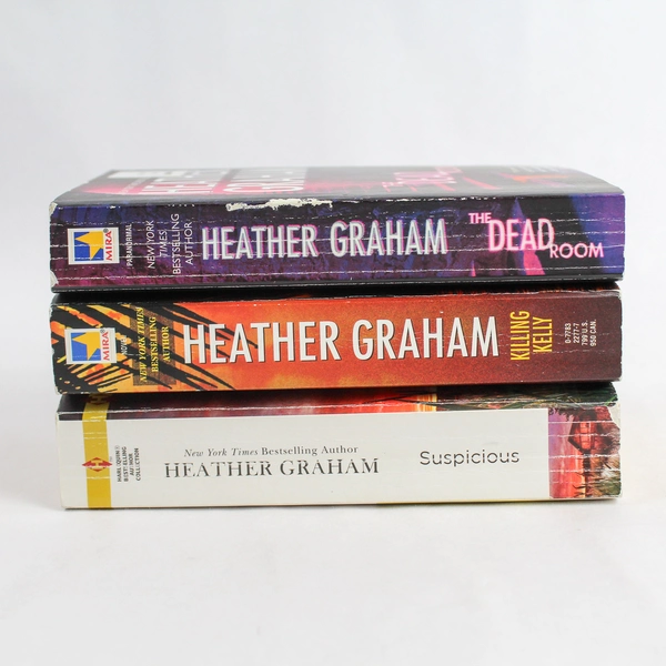 Lot of 3 Heather Graham Mystery Novels Killing Kelly The Dead Room Suspicious