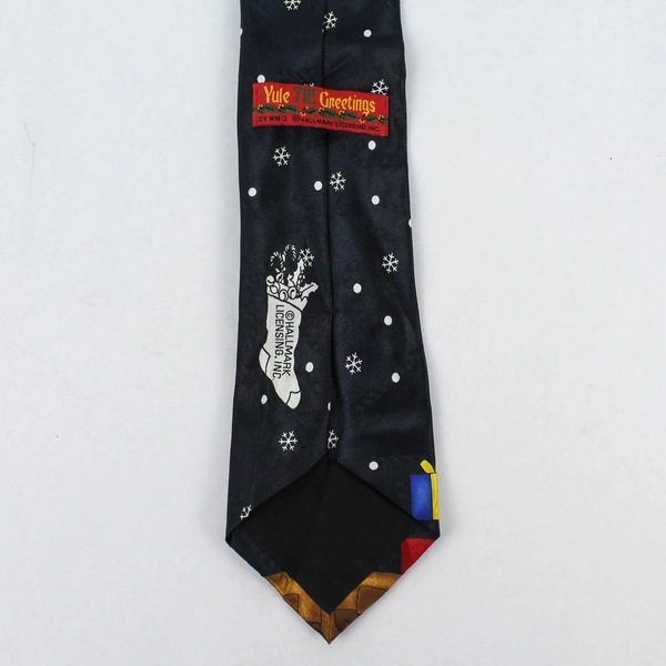 MMG Hallmark Yule Tie Greetings Christmas Reindeer Necktie 57"