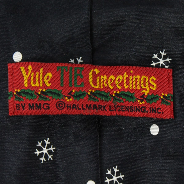 MMG Hallmark Yule Tie Greetings Christmas Reindeer Necktie 57"