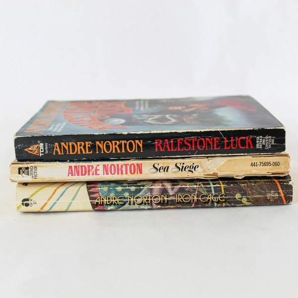 Lot of 3 Vtg PB Andre Norton Novels Iron Cage Sea Siege Ralestone Luck Ace
