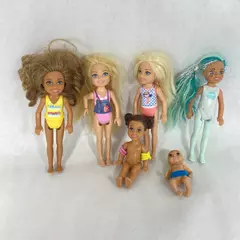 Lot of 6 Mattel Barbie Club Chelsea And Friends Dolls