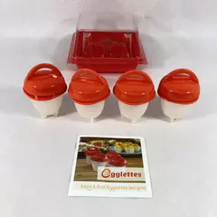 4 Piece Non Stick Egglette Silicone Hard Boiled Egg Cooker Electric Or Gas Stove