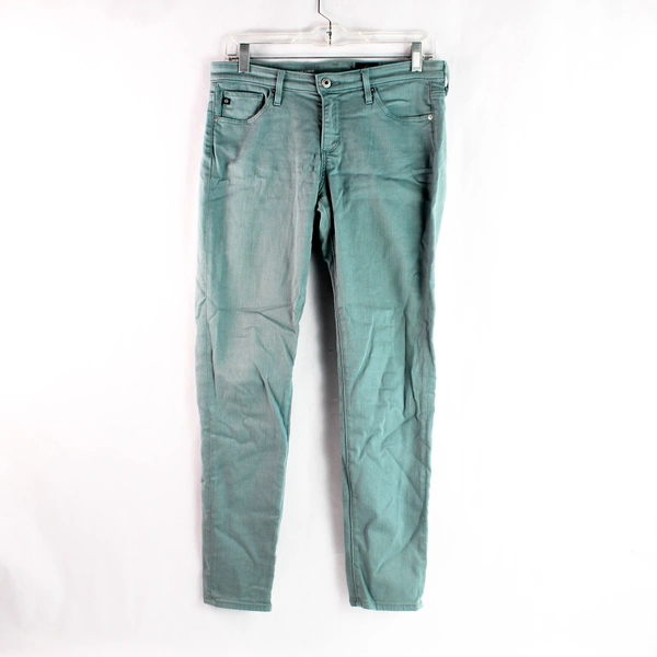 Adriano Goldschmied Stevie Ankle Green Cotton Blend Jeans Women's Size 28R