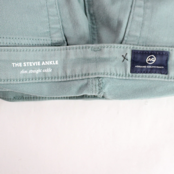 Adriano Goldschmied Stevie Ankle Green Cotton Blend Jeans Women's Size 28R