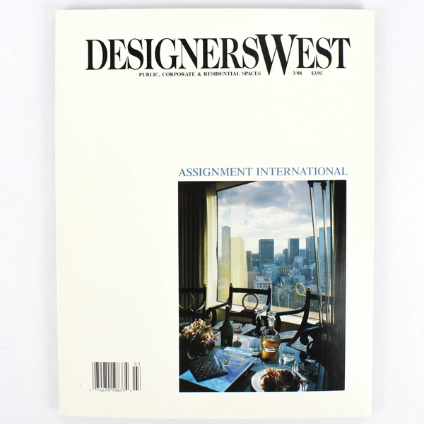 Vintage Rare Designers West Magazine March 1988 Assignment International