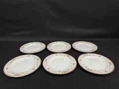 Lot of 6 Farberware Bellini Floral Pattern Salad Plates 8 Inch