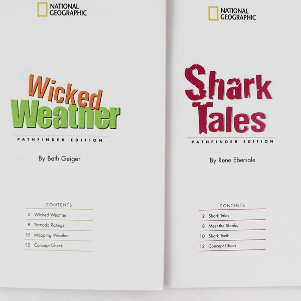 National Geographic Explorer Books Shark Tales & Wicked Weather Lot of 2