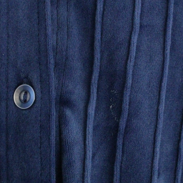 Woman Within Velour Shirt Top Women's Plus Size 2X Royal Blue Long Sleeves