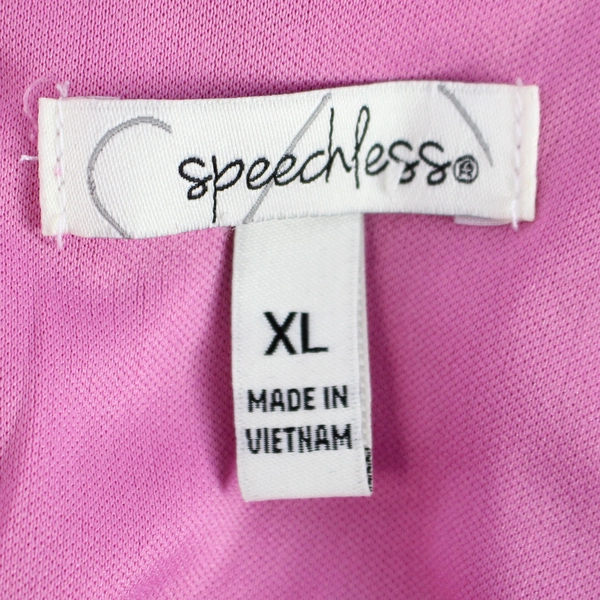 Speechless Short Pink Cotton Babydoll Dress With Pockets Women's Size XL
