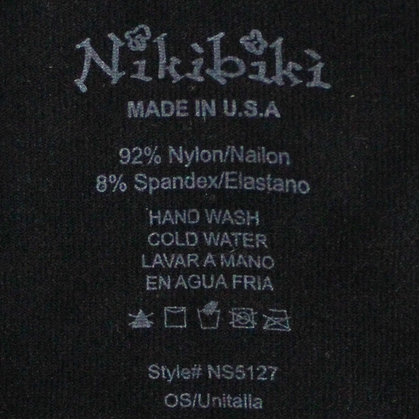 Nikibiki Women's Black Long Sleeve Stretchy Top Shirt One Size
