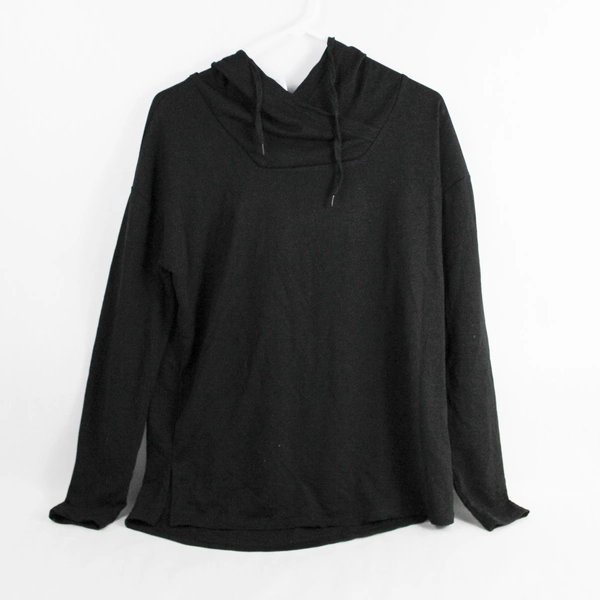 Athletic Works Black Hooded Long-Sleeved Activewear Shirt Women's Size M