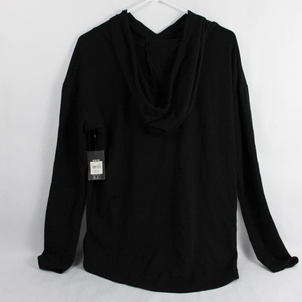 Athletic Works Black Hooded Long-Sleeved Activewear Shirt Women's Size M