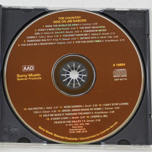 The Country Side Of Jim Nabors CD 1994 Sony Music Entertainment Good Condition