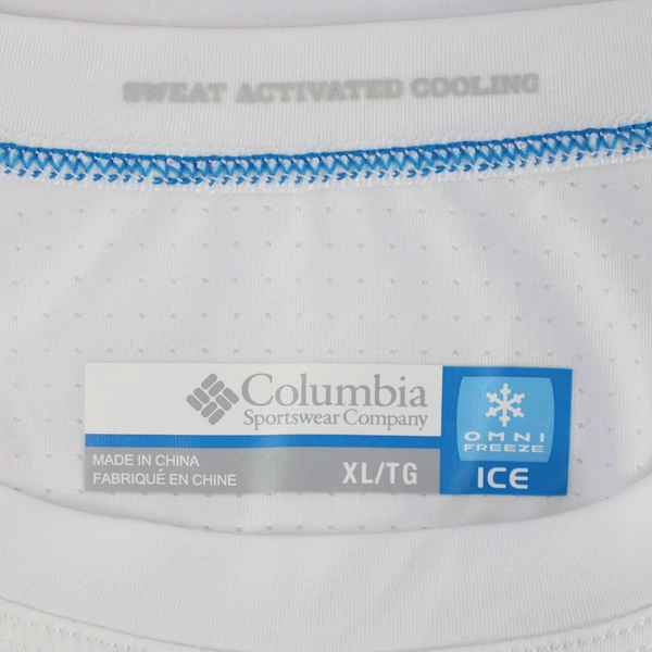 Columbia Sportswear Omni Freeze White Athletic T-Shirt Men's Size XL