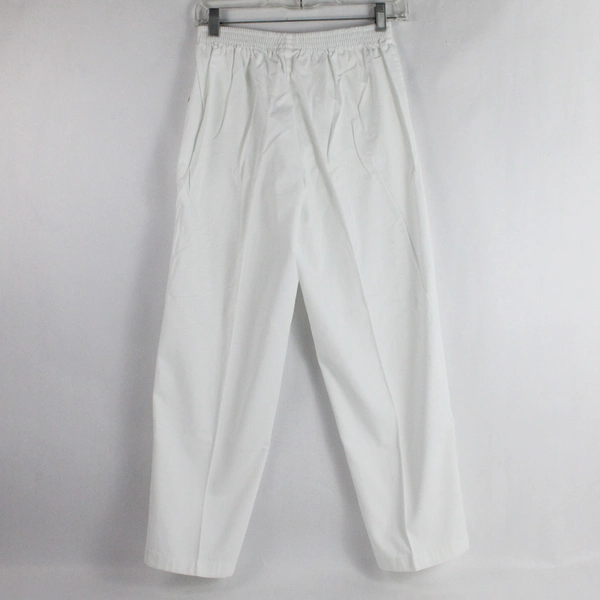 American Sweetheart Women's White Denim 100% Cotton Elastic Waist Pants Size 8P