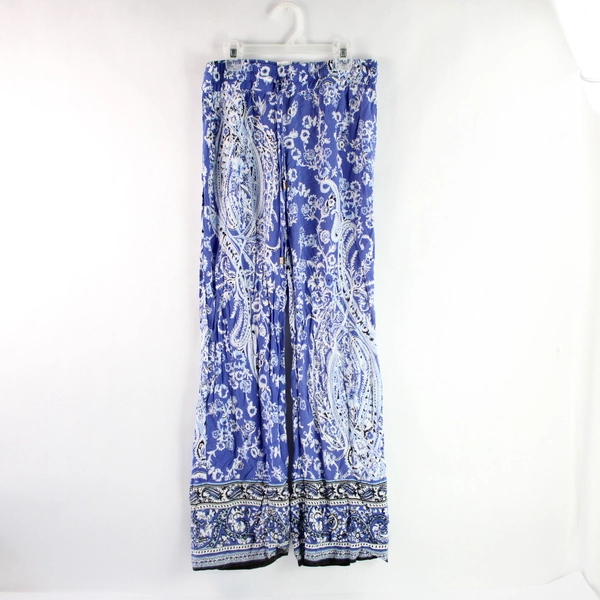 Rose & Rhyme Blue Floral and Paisley Patterned Lounge Pants Women's Size Medium