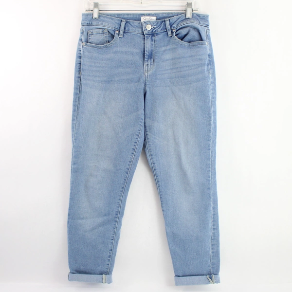 Jessica Simpson Rolled Crop Skinny Blue Jeans Women's Size 12/31