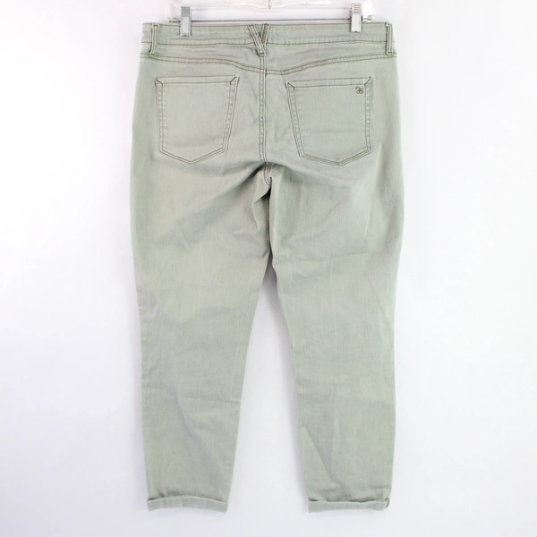Jessica Simpson Rolled Crop Skinny Green Jeans Women's Size 12/31