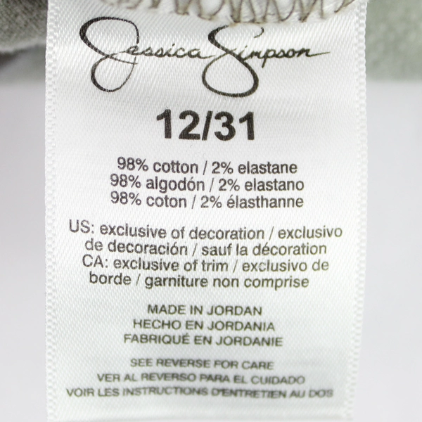 Jessica Simpson Rolled Crop Skinny Green Jeans Women's Size 12/31