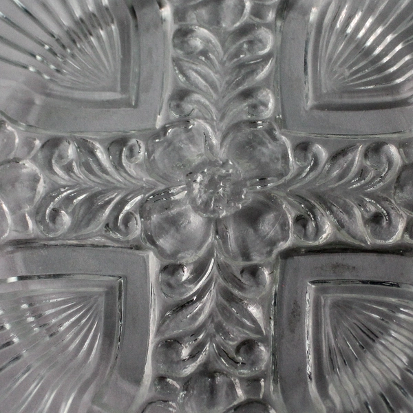 Vintage Indiana Glass Killarney Clear Floral Ribbed Bread & Butter Plate