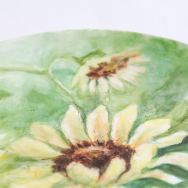 Sunflower Pauline 2013 Floral Hand Painted Plate Decor Essence Culinary Arts