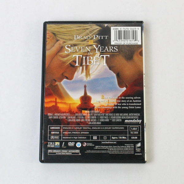 Seven Years in Tibet DVD 1997 Sony Pictures Brad Pitt Drama Adventure