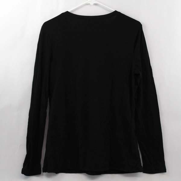 No Boundaries Black Long Sleeve Scoop Neck Semi Fitted Shirt Junior's XL 15-17