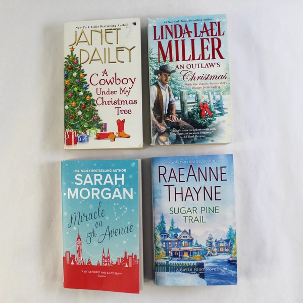 Lot of 4 Christmas Romance Novels Miracle on 5th Ave Sugar Pine Trail & More