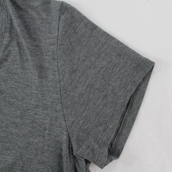 Style & Co Petite Women's Gray Round Neck Short Sleeve T-Shirt Dress Size PL