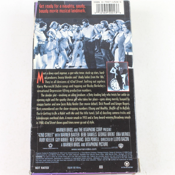 42nd Street VHS 2000 Classic Musicals Collection Black and White