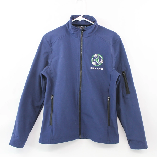 Dolmen Clothing Full Zip Ireland Blue Shell Jacket Size 8-10