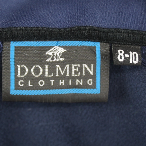 Dolmen Clothing Full Zip Ireland Blue Shell Jacket Size 8-10